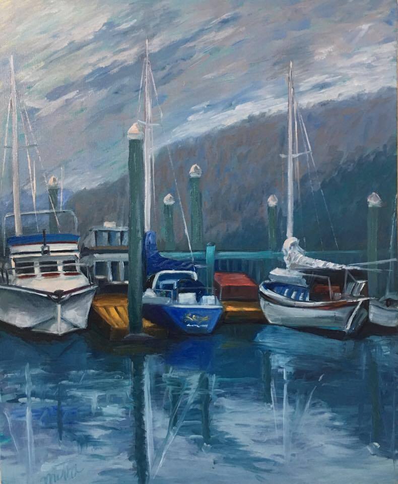 Marina, 22x18x1.5" Oil on Canvas, $650(FREE SHIPPING &amp; HANDLING WITHIN THE U.S.)