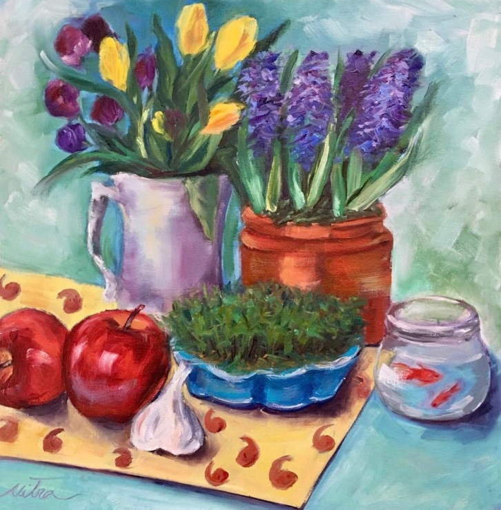 Spring Is Here, 18x18x1.5", Oil on Canvas, $550(FREE SHIPPING &amp; HANDLING WITHIN THE U.S.)