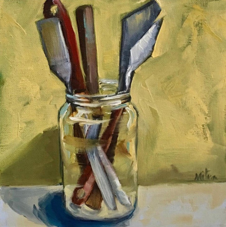 Time to Start Painting, 8x8", Oil on Canvas Panel, $55 (FREE SHIPPING &amp; HANDLING WITHIN THE U.S.)